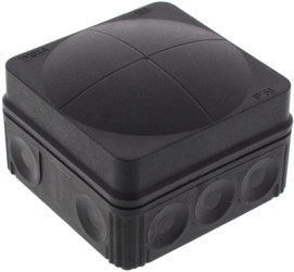 Cable junction box, no. of entries: 2, 2.5 mm², black, IP66, 10061999