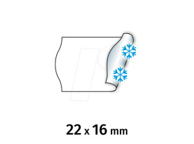 9517183 Price labels, 22x16 mm, deep-freeze, white, 6000 pieces