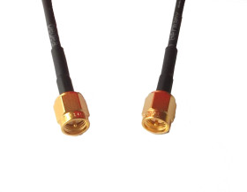 Kabel koncentryczny złącze A SMA złacze B SMA długość 500mm typ kabla RG174 Z zakończeniem