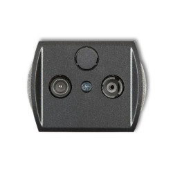 TREND Gniazdo antenowe RTV przelotowe 9dB grafitowy 11G9P