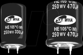 HE2D227M22025HA100 Elko, 220 µF, 200 V, 105°, snap-in