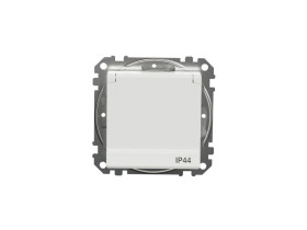 SEDNA DESIGN & ELEMENTS Gniazdo pojedyncze z uziemieniem z przesłonami IP44 zaciski bezgwintowe białe SDD211014 SCHNEIDER ELECTR