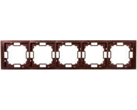Simon Basic Neos Ramka pięciokrotna mahoniowy BMRC5/050