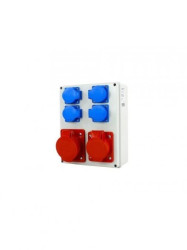 Rozdzielnica siłowa n/t 1x16A 5P 1x32A 5P 4x230V 248x199x95 mm NBOX24.2