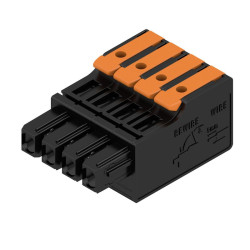 Adapter złącza 4-pinowe -rzędowe raster: 5mm Weidmuller Żeński