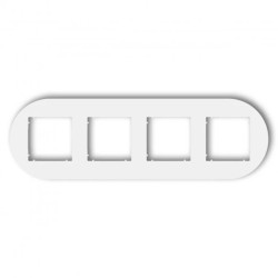 MINI Ramka uniwersalna poczwórna okrągła z tworzywa biały MRTO-4