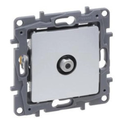 Niloe Selection Gniazdo tv typu f końcowe do instalacji typu gwiazda 1db aluminium 762150