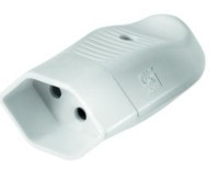 GAC250SW-KW Gniazdo 230V - standard szwajcarski - 3 biegunowe 10A, 230V na kabel, białe