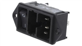 Dd11.0121.1110Złącze Zasilające Ac Gniazdo Męskie 10A 250Vac C14 (E) Dd11