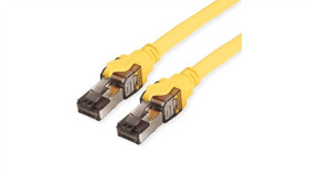 Kabel Krosowy Roline S/Ftp (Pimf) Kat. 8 (Klasa I), Lsoh, Elastyczny, Żółty, 2 M