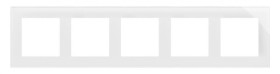 Simon 55 Ramka 5-krotna Nature Szkło classic białe TRN5/181