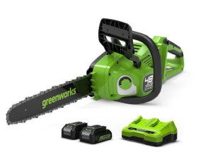 Pilarka łańcuchowa 36cm, akumulatorowa 2x24V, z podwójną ładowarką i dwoma akumulatorami GD24X2CS36 2006507UD