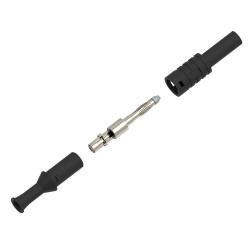 Adapter z wtykiem bananowym Męski Połączenie lutowane Czarny 36A Electro PJP rozmiar 4 mm