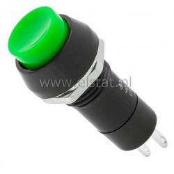 Przeł. przycisk okrągły stabilny ON-OFF zielony