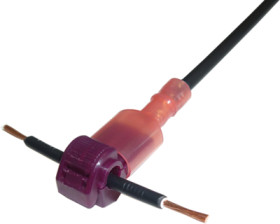Branch terminal, uninsulated, 0.5-1.0 mm², AWG 22 to 18, red, 37 mm, 3924F