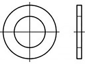 Podkładka TOOLCRAFT TO-6854727 2.2 mm 4.5 mm A2 stal nierdzewna V2A 200 szt.