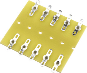 Soldering strip, 43 x 38.5 mm, pitch 8 mm, FR4 epoxy, BYB-3-11H6196