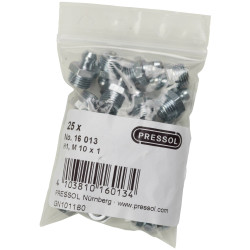 Pressol 16 013 Tapered Lubricating Nipple H1-Straight M10x1-V 25 pcs