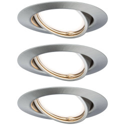 Paulmann 93420 Base Flush Mount Light Set LED GU10 Stainless Steel