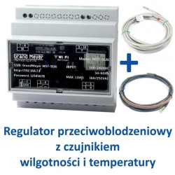 Zestaw Regulator temperatury przeciwoblodzeniowy GRAND MEYER MST-91Ai z Wi-Fi z czujnikiem temperatury TS-1 i czujnikiem wilgotn