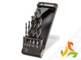Wiertło do drewna spiralne 4.0 - 10 mm zestaw 5 szt. 57H269 GRAPHITE