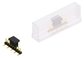 Pin header, 9 pole, pitch 2 mm, angled, black, SLY7SMD0369GBSM