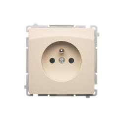 Simon Basic Gniazdo wtyczkowe z uziemieniem 16A 250V, szybkozłącza, beż BMGZ1C.01/12