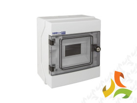 Rozdzielnica hermetyczna PV 1000V DC 1x6 natynkowa IP65 IK07 drzwi transparentne zamek RH-6/Z 36.4 ELEKTRO-PLAST