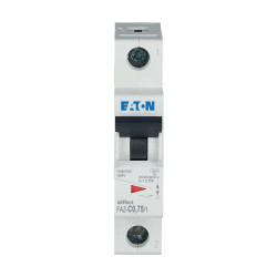 Wyłącznik miniaturowy xEffect, Typ C, 1-biegunowy, 0.75 A, 230 V ac, 48 V dc, Eaton, FAZ 15 kA