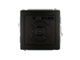 DECO Wyłącznik roletowy (sterowanie lokalne i pilotem sterowanie strefą i podstrefą) czarny mat 12DSR-4 KARLIK