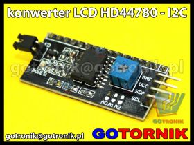 Konwerter LCD HD44780 - I2C do zastosowań w Arduino AVR ARM PIC