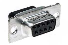 Złącze D-Sub 9-pinowe Żeński Proste Montaż na kablu raster 2.74mm