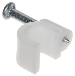 Uchwyt kablowy okrągły fi5mm biały TRZ-5*P100