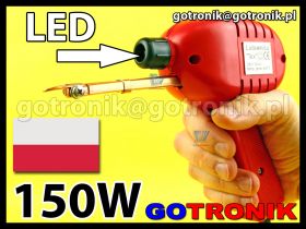 Lutownica transformatorowa LED produkcji TEX moc 150W