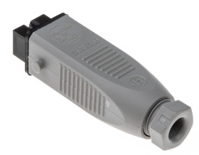 Złącze przemysłowe - zasilające 16A Gniazdo 250 V 2P + E Żeński Hirschmann Czarny, szary Montaż na kablu IP54