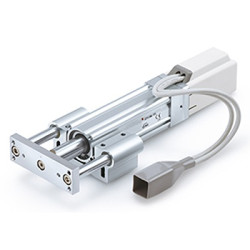 Siłownik liniowy elektryczny długość skoku 50mm SMC Napięcie wejściowe 24V dc Siłownik liniowy drąga tłokowego