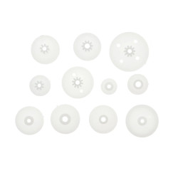 Zestaw 11 kół zębatych i zębatek - do silniczków elektrycznych