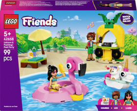 LEGO® FRIENDS 42658 Impreza przy basenie z jednorożcem i flamingiem