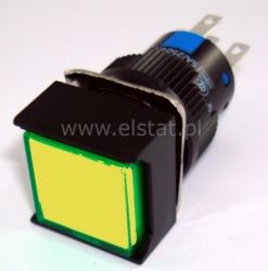 Przycisk chwilowy LAS1-AF-11- ( ŻÓŁTY, LED 12V)