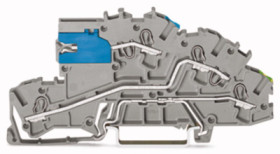 Installation terminal block, spring-clamp connection, 0.25-4.0 mm², 3 pole, 24 A, 4 kV, gray, 2003-7641