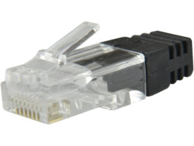 Osłonka wewnętrzna wtyku RJ45 czarna WORECZEK 100szt.