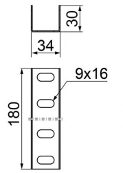 Łącznik ceownika LCW30H30 661100 /50szt./
