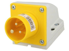 513-4 Złącze zasilające AC, gniazdo męskie, 16A/110VAC