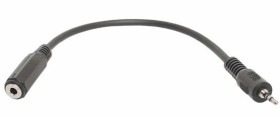 Przejście Adapter Audio AUX micro Jack 2,5mm Stereo (wtyk) / mini Jack 3,5mm Stereo (gniazdo) na kablu 20cm