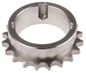 Koło łańcuchowe drabinkowe, 20 zębów, 08B-1, Nakrętka stożkowa, śr toczna: 81.19mm, Stal