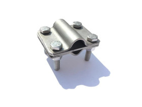 Złącze krzyżowe do uziomów 5/8”-3/4”, 4xM8, nierdzewne