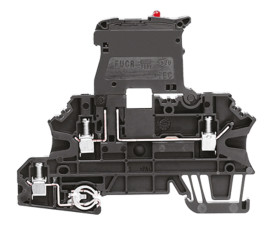 Złączka szynowa bezpiecznikowa Weidmuller poziomy: Podwójny 26 → 12AWGŚruba W raster: 5.08mm 6.3A 250 V