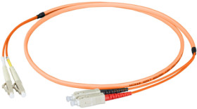 FO patch cable, LC duplex to SC duplex, 0.5 m, OM2, multimode 50/125 µm, O0320FT.0,5