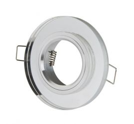 Oprawa szklana stała okrągła przeźroczysta