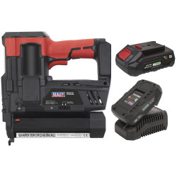 Sealey CP20VNGKIT Cordless Staple/Nail Gun Kit 18G 20V - 2 Batteries